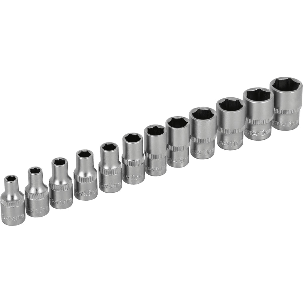 Zestaw nasadek 1/4" na listwie (12 el.) | STALCO