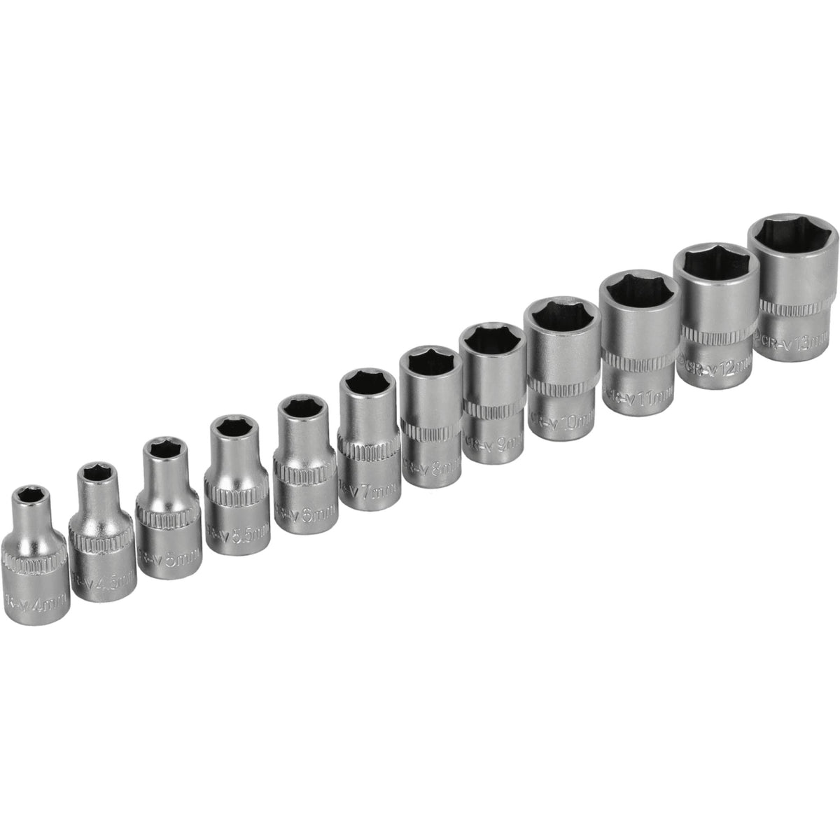 STALCO Zestaw nasadek 1/4" na listwie (12 el.)
