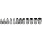 Zestaw nasadek 1/4" na listwie (12 el.) | STALCO