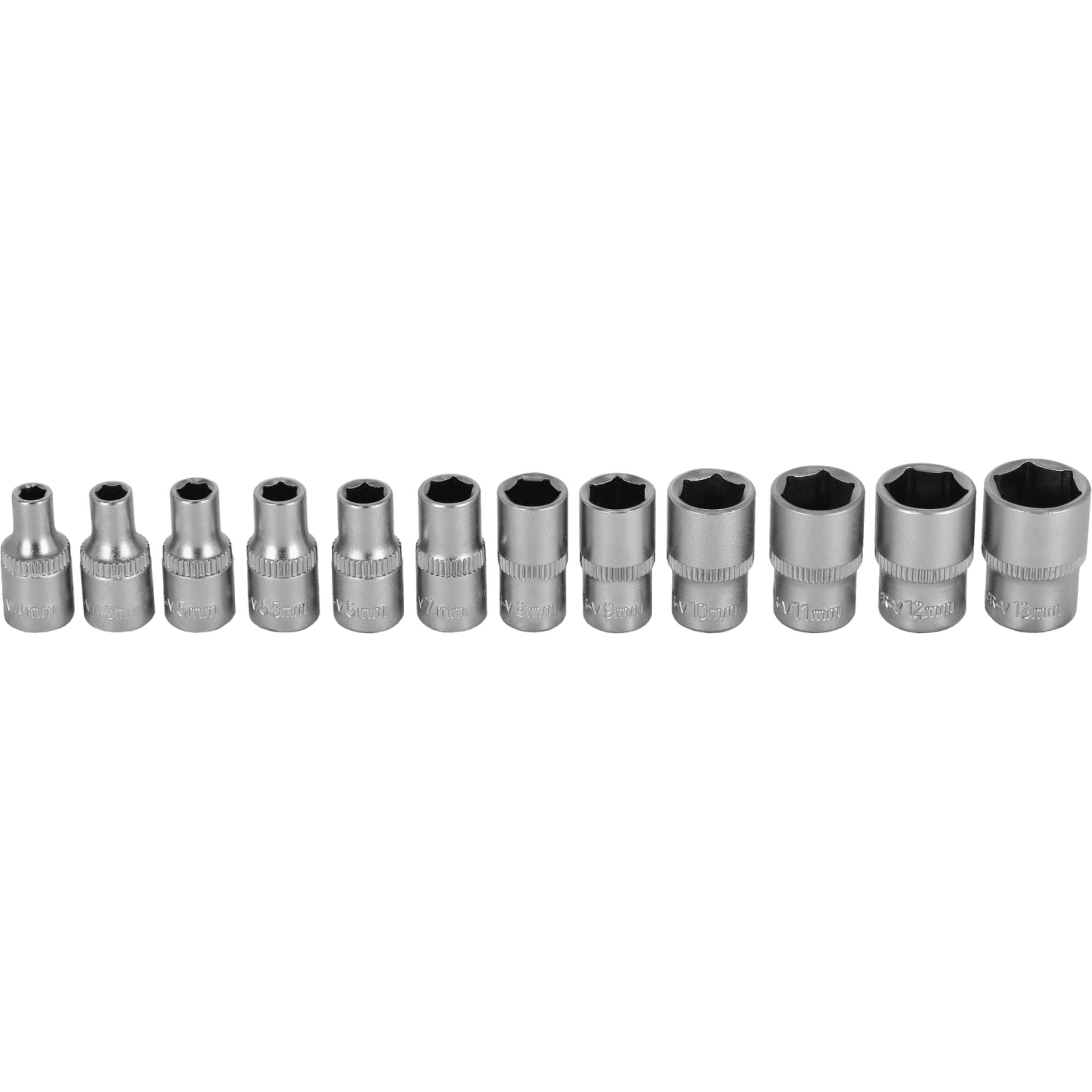 Zestaw nasadek 1/4" na listwie (12 el.) | STALCO