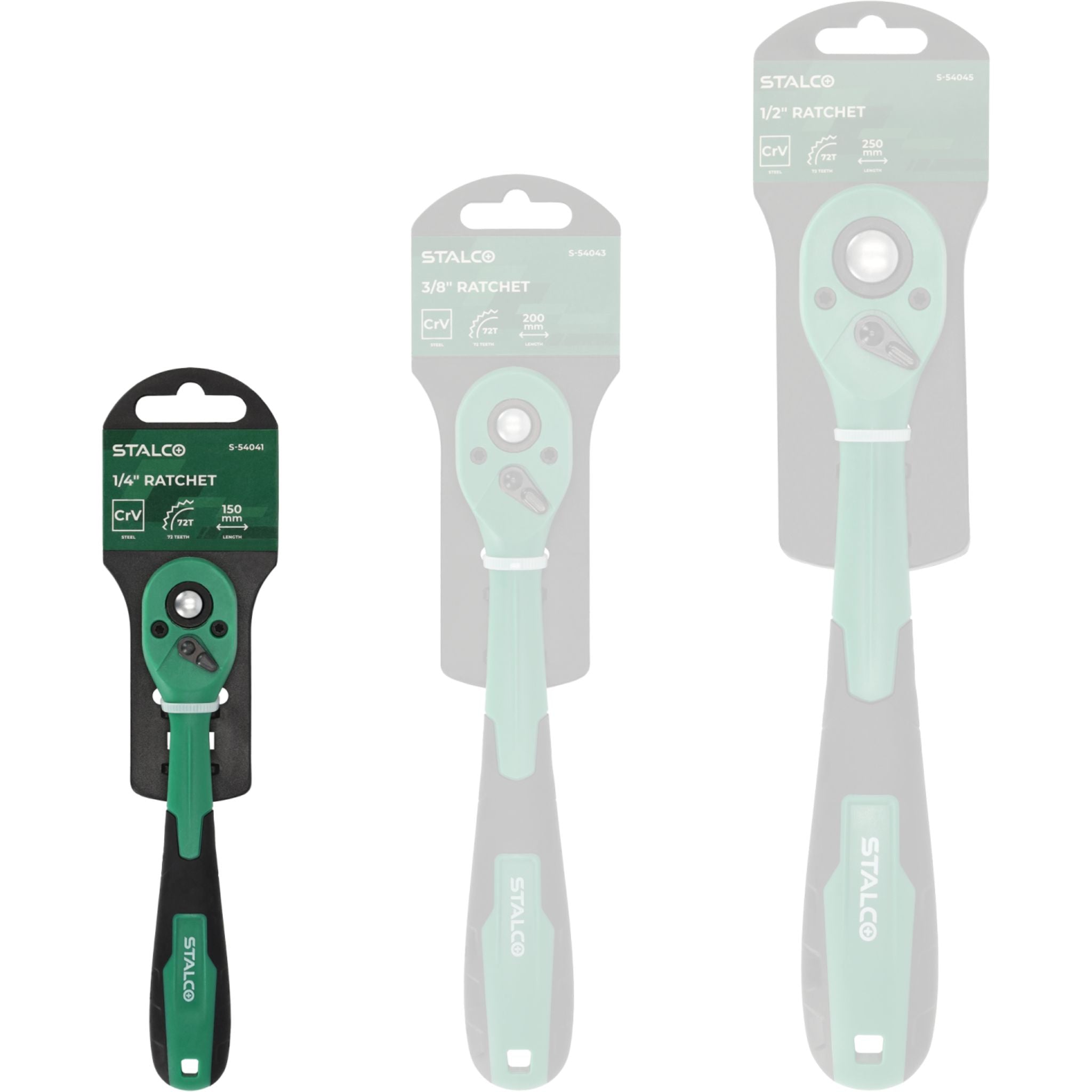 Grzechotka odgięta z powłoką kompozytową (72 zęby) | STALCO