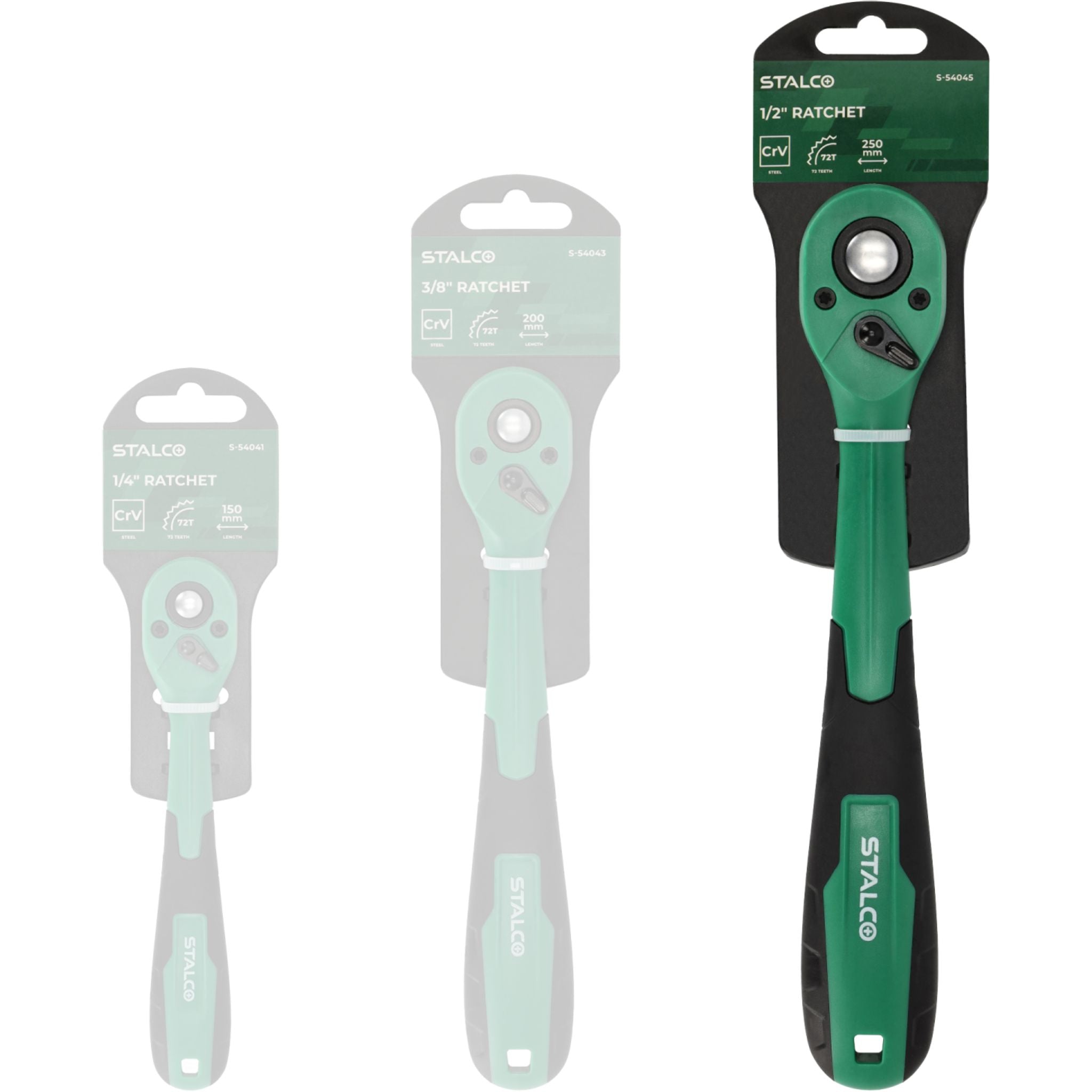 Grzechotka odgięta z powłoką kompozytową (72 zęby) | STALCO