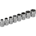 Zestaw nasadek 1/2" na listwie (8 el.) | STALCO