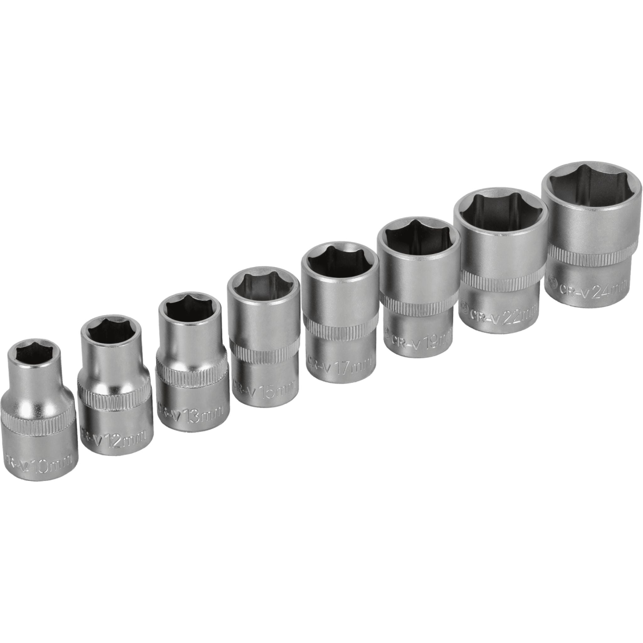 Zestaw nasadek 1/2" na listwie (8 el.) | STALCO