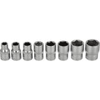 Zestaw nasadek 1/2" na listwie (8 el.) | STALCO