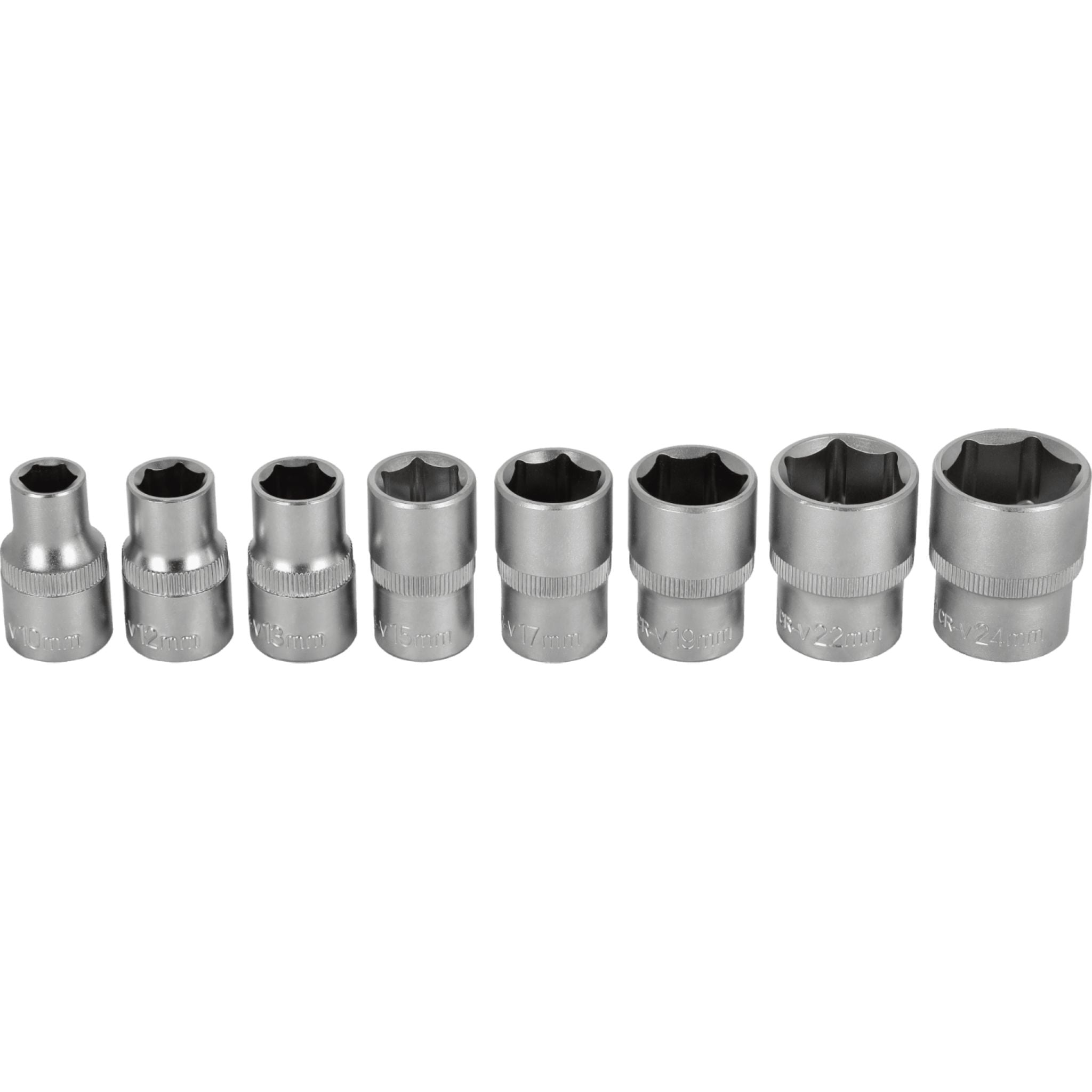 Zestaw nasadek 1/2" na listwie (8 el.) | STALCO