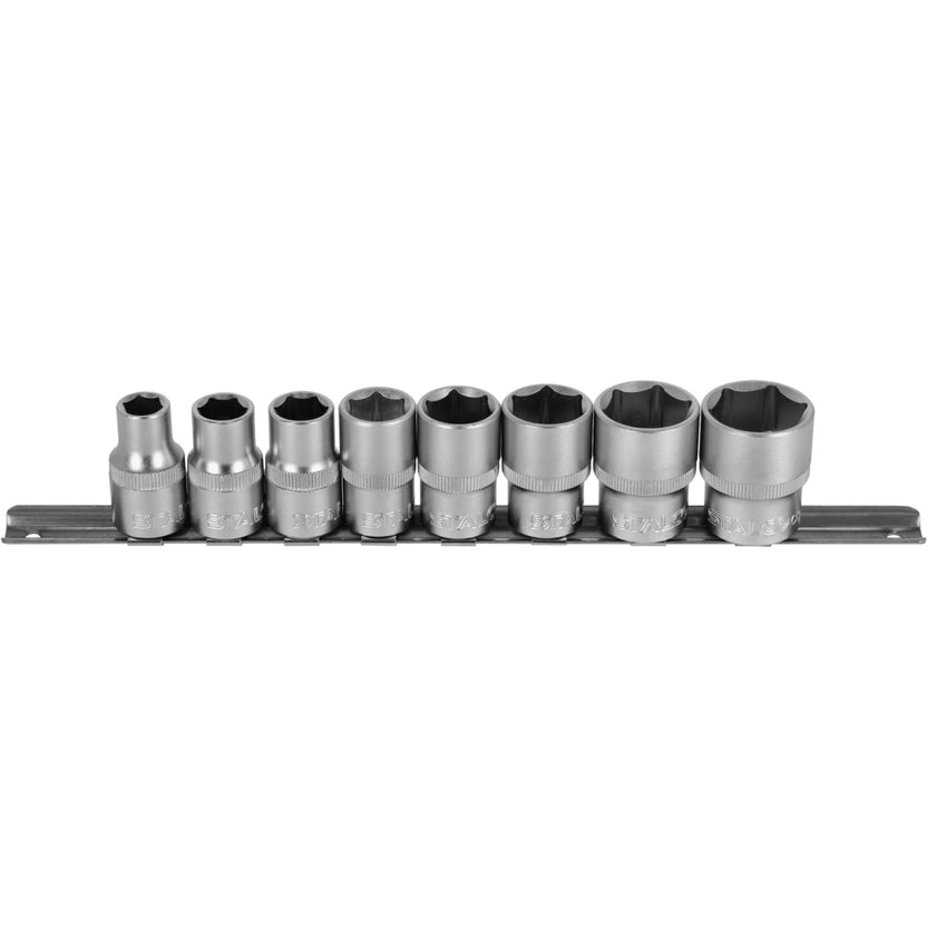 STALCO Zestaw nasadek 1/2" na listwie (8 el.)