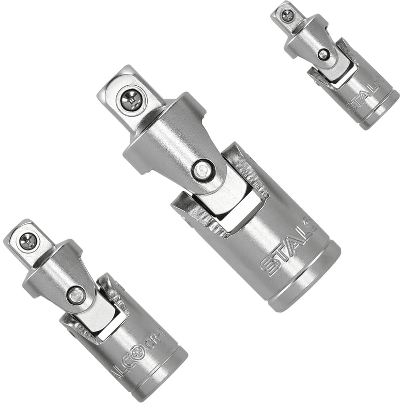 STALCO Zestaw przegubów uniwersalnych 1/4"+3/8"+1/2" (3 el.)