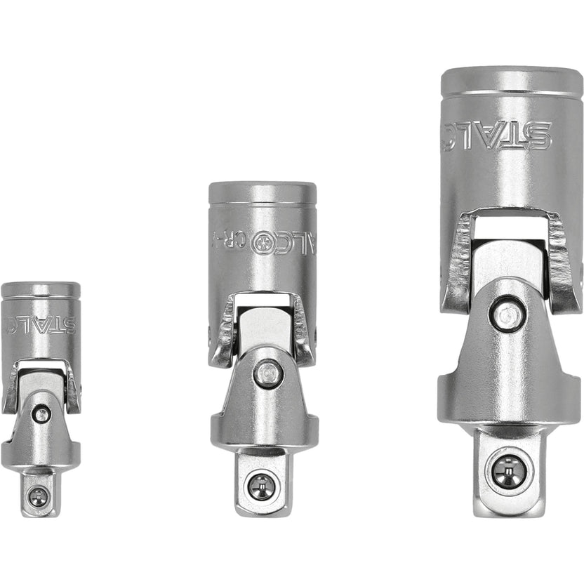STALCO Zestaw przegubów uniwersalnych 1/4"+3/8"+1/2" (3 el.)