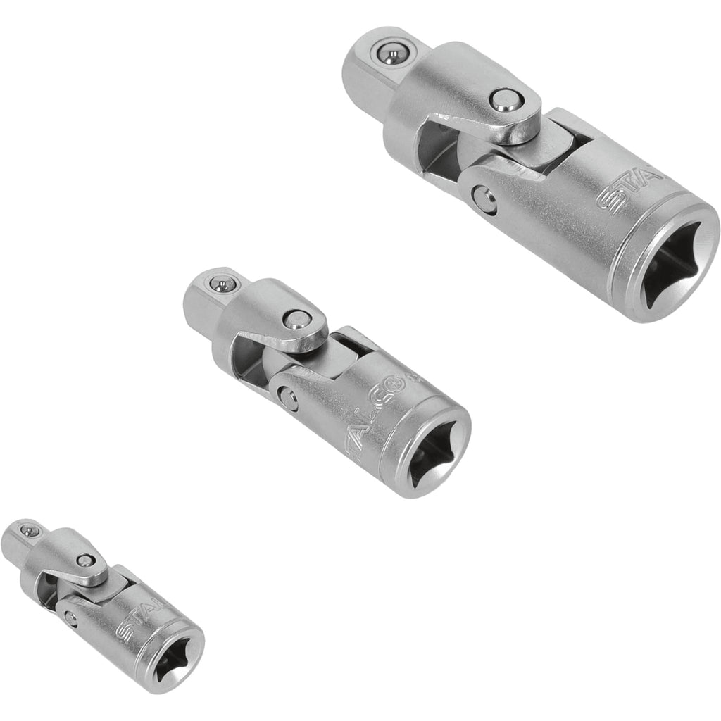 Zestaw przegubów uniwersalnych 1/4"+3/8"+1/2" (3 el.) | STALCO