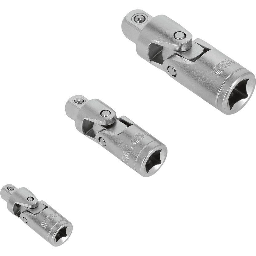 STALCO Zestaw przegubów uniwersalnych 1/4"+3/8"+1/2" (3 el.)