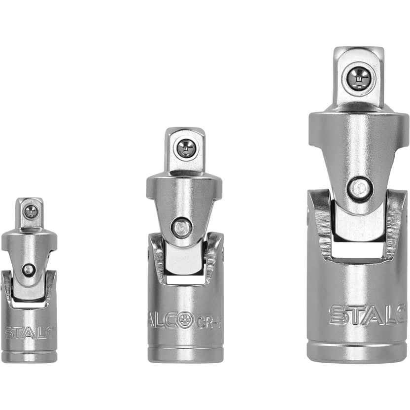 STALCO Zestaw przegubów uniwersalnych 1/4"+3/8"+1/2" (3 el.)