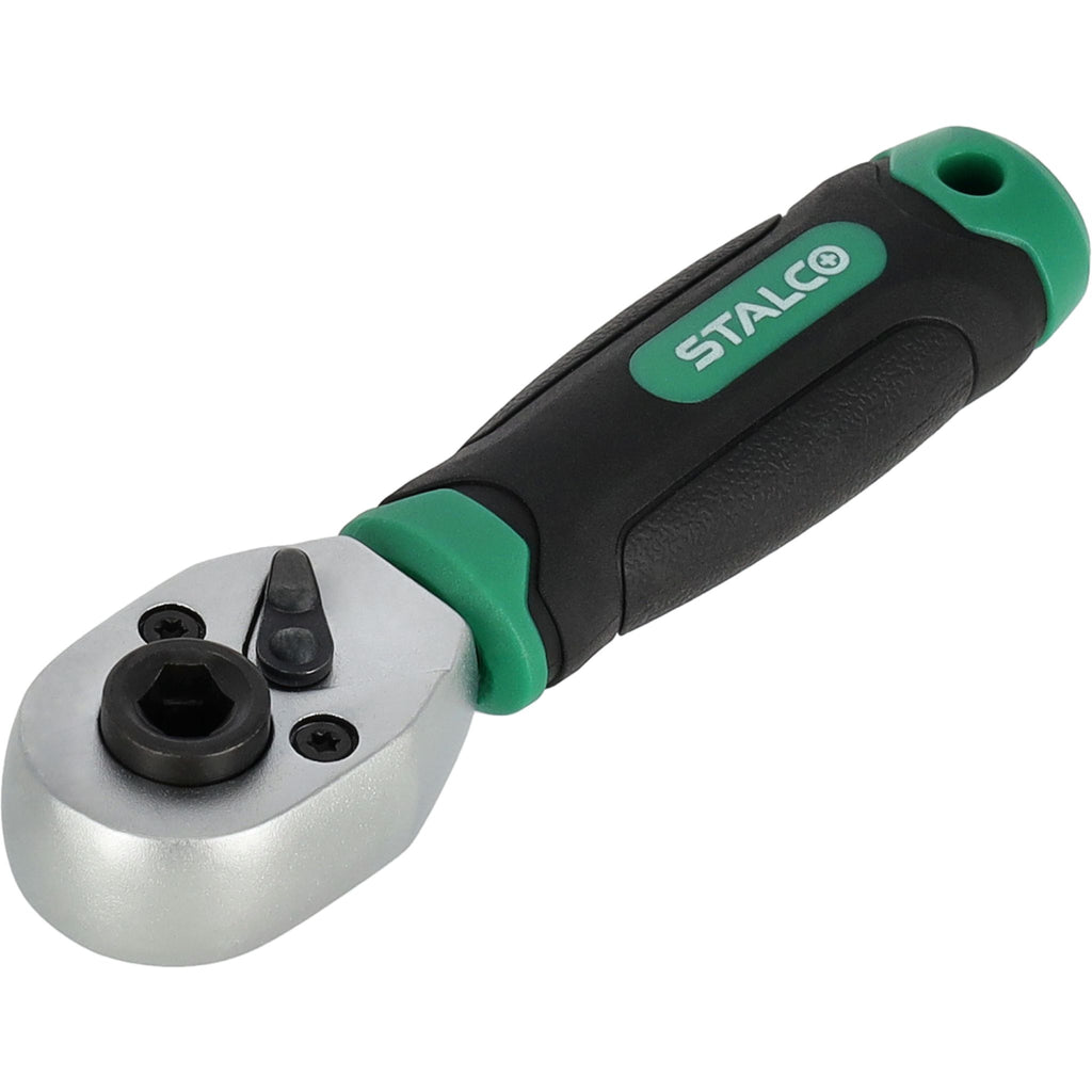 STALCO Grzechotka do bitów i nasadek 1/4" 105mm (72 zęby)