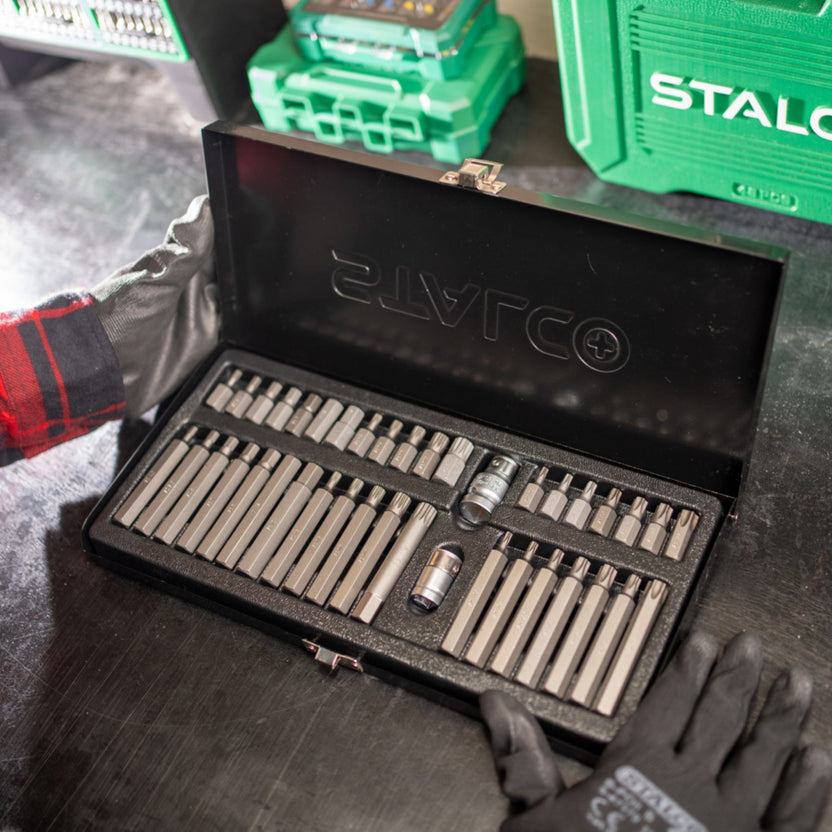 STALCO Końcówki wkrętakowe TORX+HEX+SPLINE (40 el.)