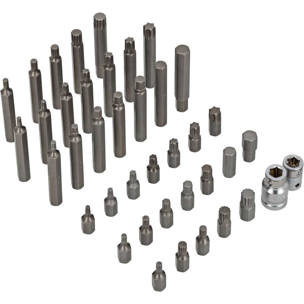 STALCO Końcówki wkrętakowe TORX+HEX+SPLINE (40 el.)