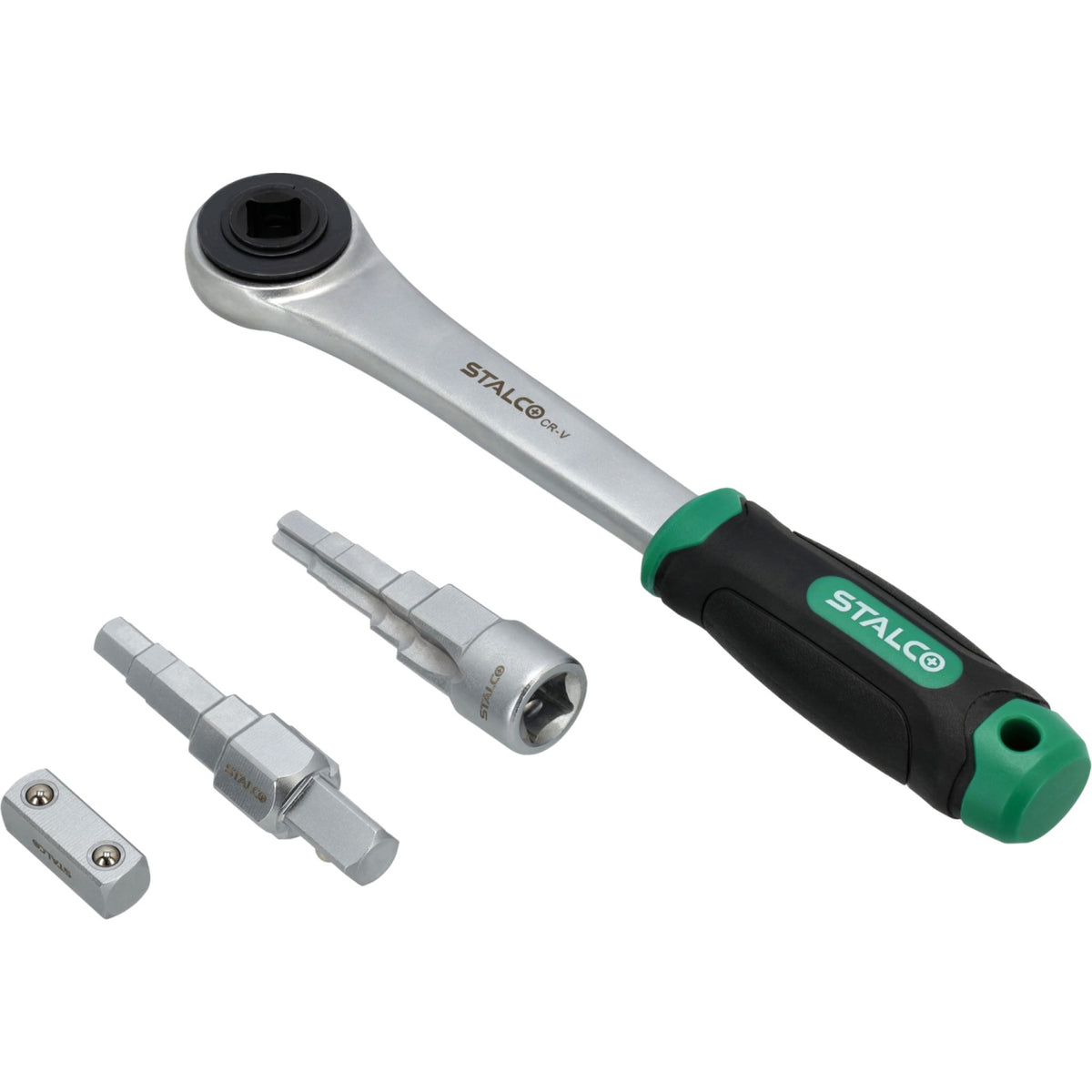 STALCO Grzechotka do kluczy sztorcowych do śrubunków, adapter 1/2" (4 el.)