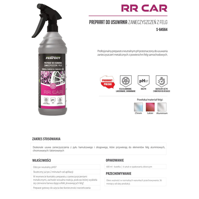 STALCO PERFECT Środek do czyszczenia felg samochodowych 0.6L