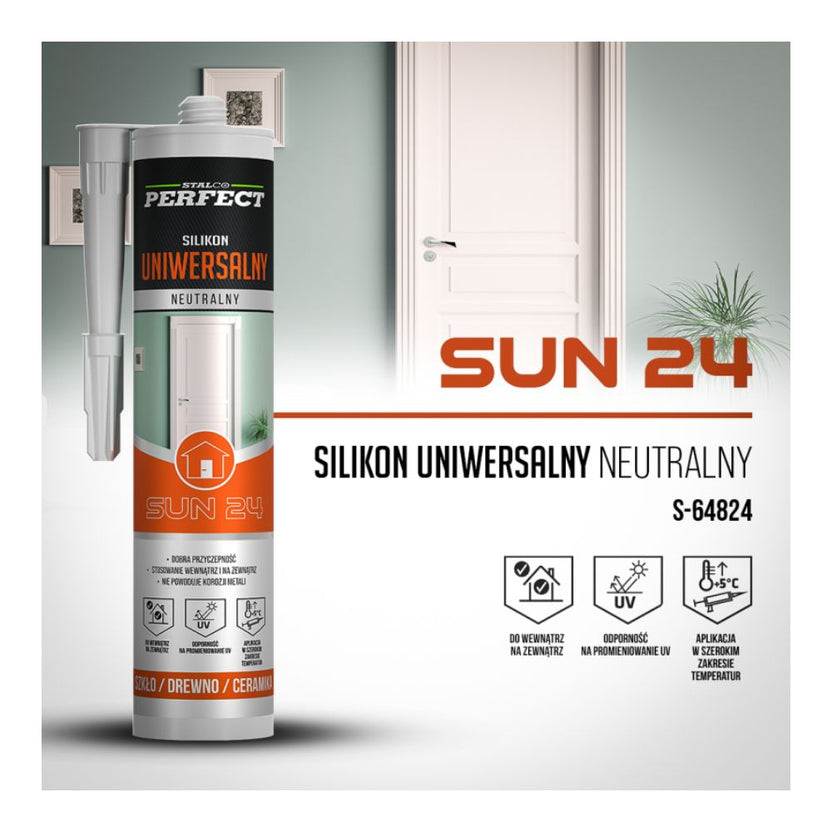 STALCO PERFECT Silikon uniwersalny neutralny bezbarwny 280ml