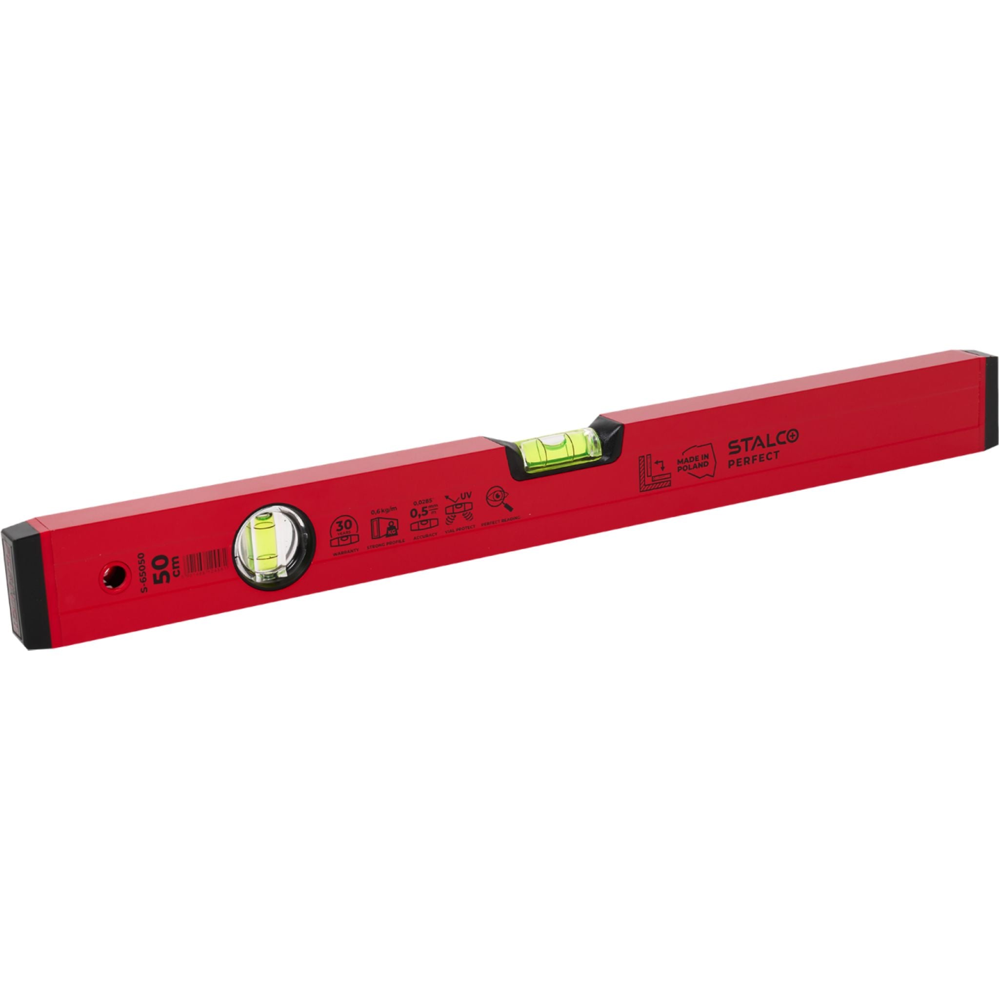 Poziomnica aluminiowa czerwona | STALCO PERFECT