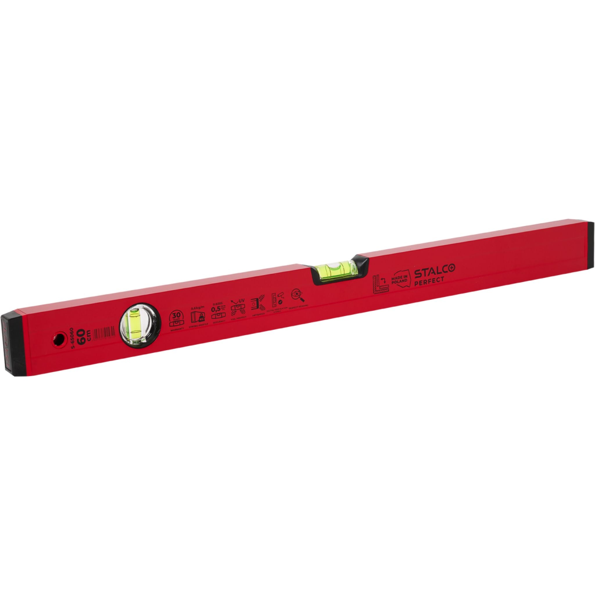 Poziomnica aluminiowa czerwona | STALCO PERFECT