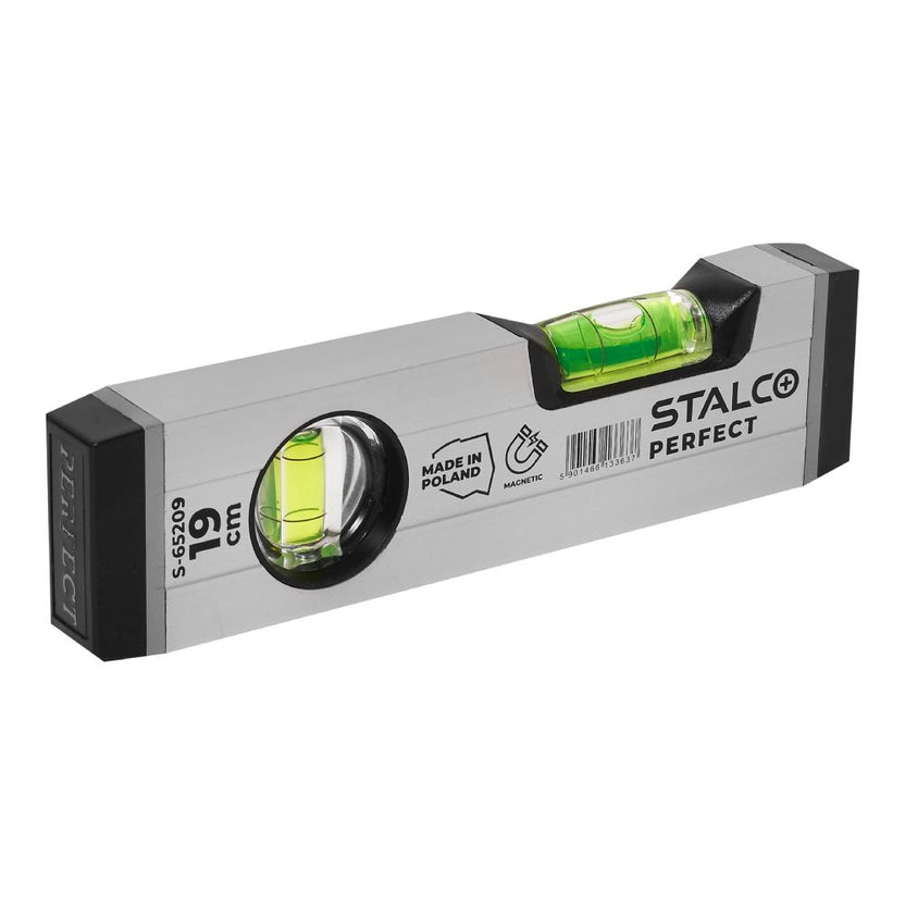 STALCO PERFECT Poziomnica kieszonkowa 19cm z magnesem