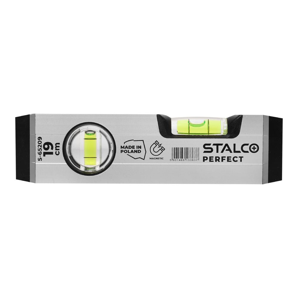 STALCO PERFECT Poziomnica kieszonkowa 19cm z magnesem