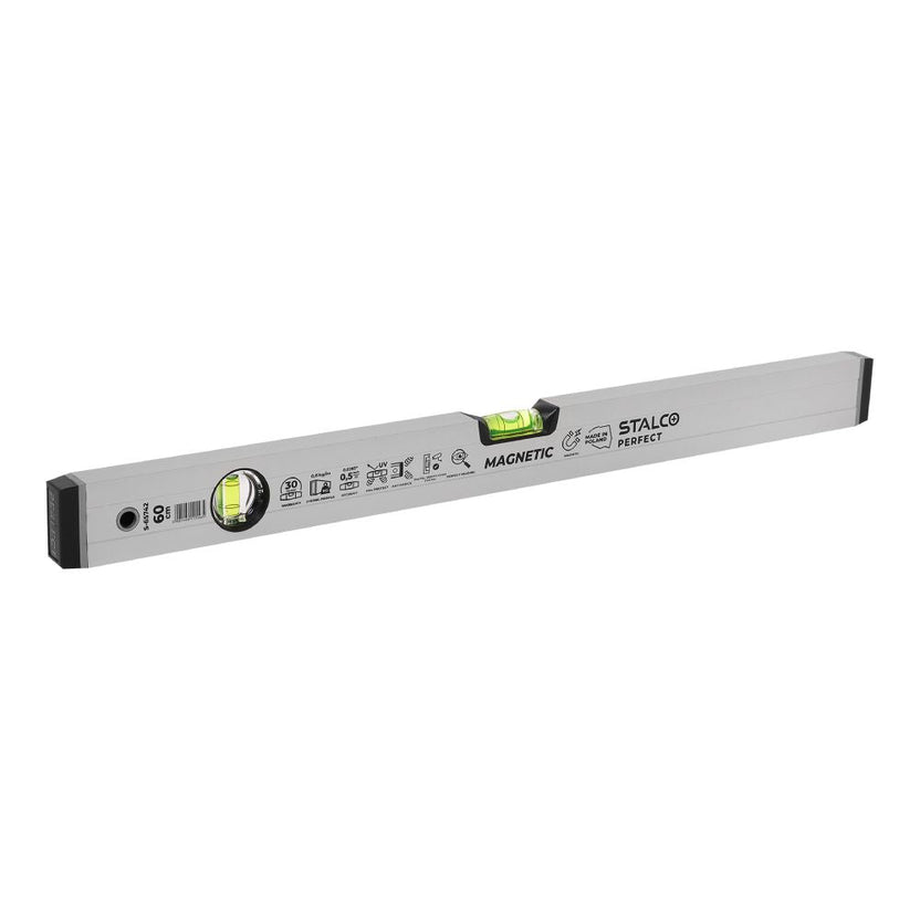 STALCO PERFECT Poziomnica aluminiowa anodowana z magnesem