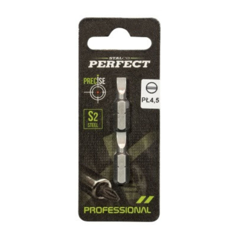 STALCO PERFECT Końcówka bit 1/4" Płaska (blister)