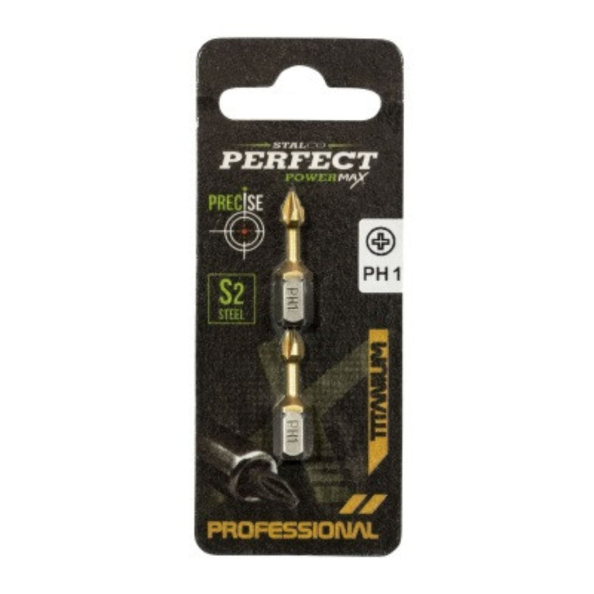 STALCO PERFECT Końcówka bit 1/4" Phillips TITANIUM (blister)