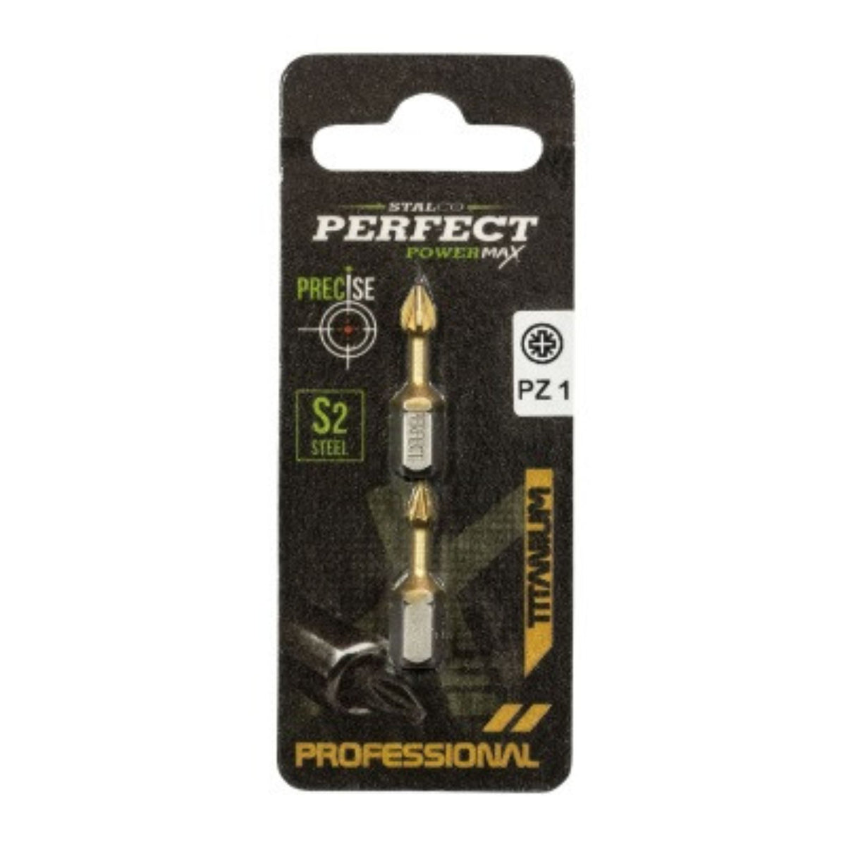STALCO PERFECT Końcówka bit 1/4" Pozidriv TITANIUM (blister)