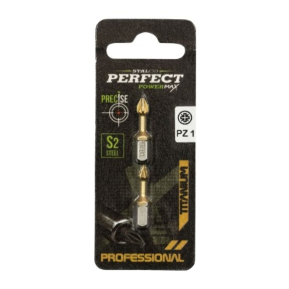 Końcówka bit 1/4" Pozidriv PZ TITANIUM - blister | STALCO PERFECT