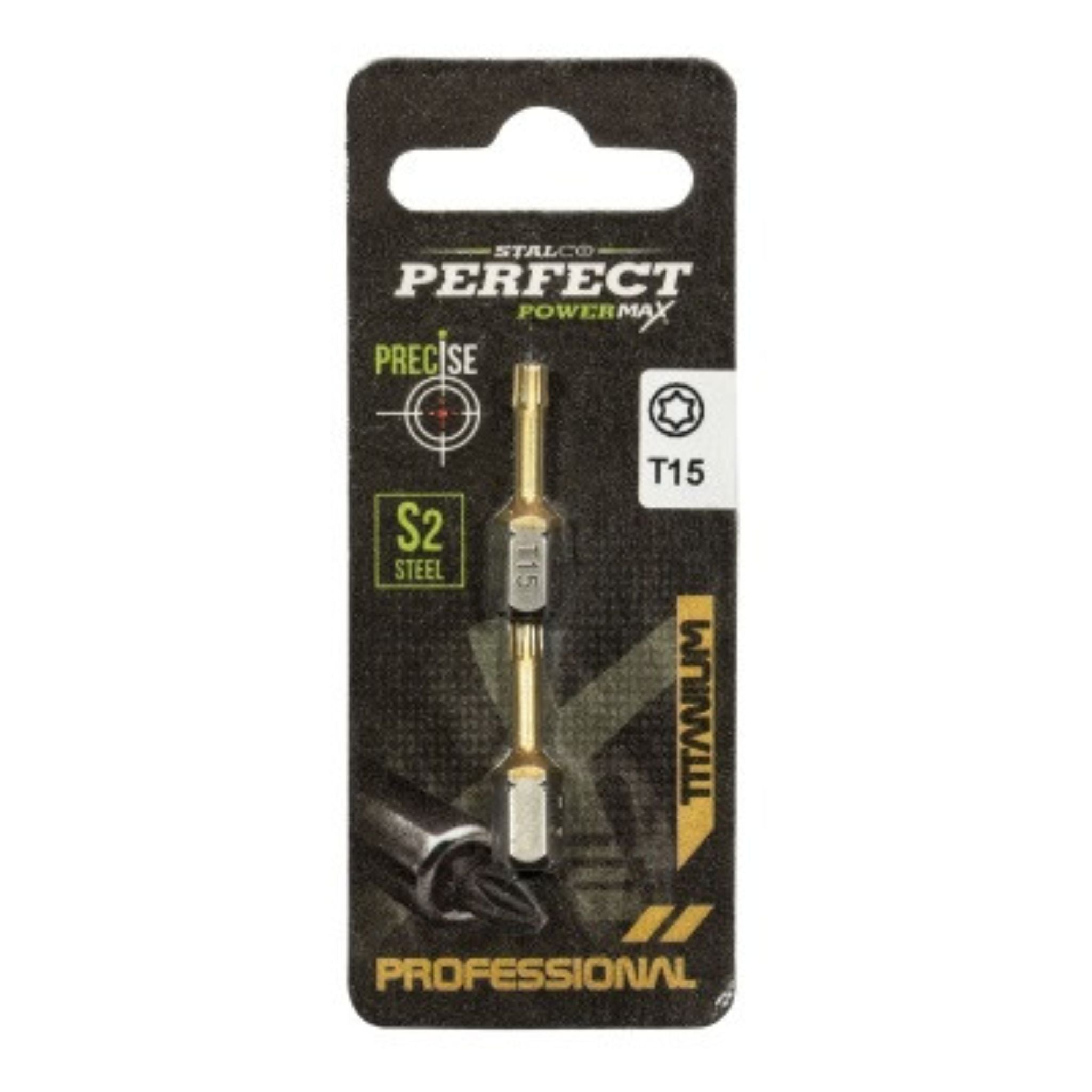 Końcówka bit 1/4" Torx TITANIUM (blister) | STALCO PERFECT