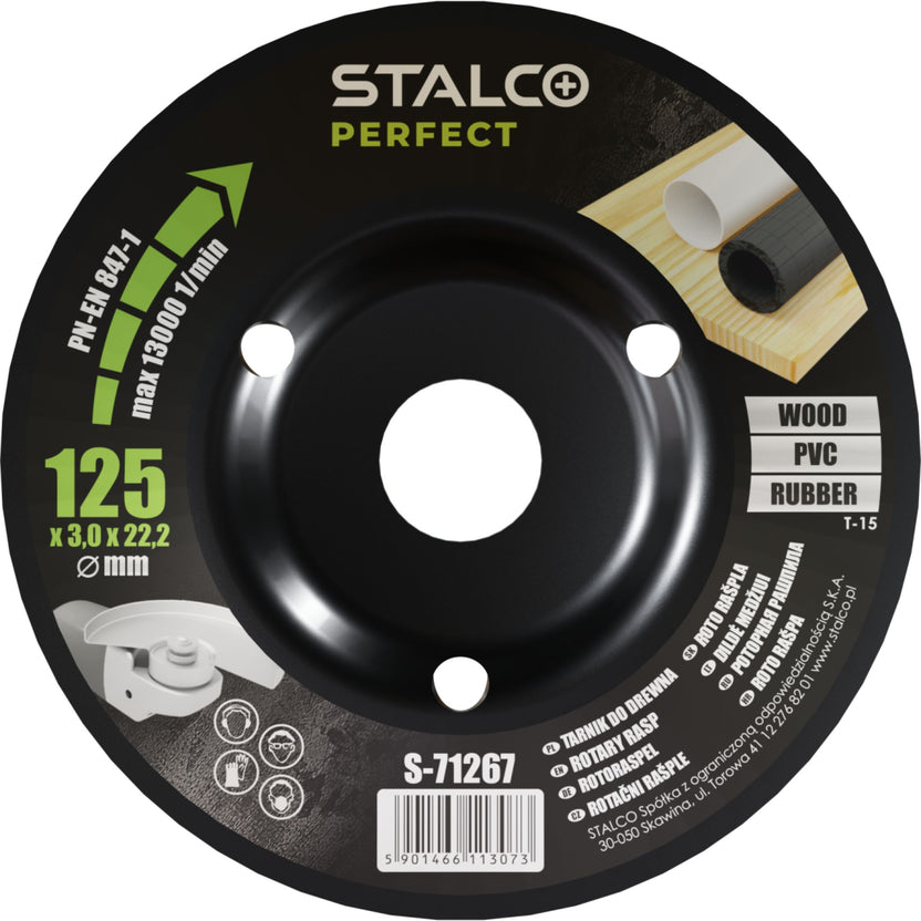 STALCO PERFECT Tarnik skośny do szlifierki kątowej ∅125x22,23mm