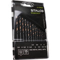STALCO PERFECT Wiertła do metalu HSS-G DIN340 szlifowane 1.5-6.5mm (13 el.)
