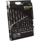 STALCO PERFECT Wiertła do metalu HSS-G DIN338 szlifowane 1.0-10.0mm (19 el.)