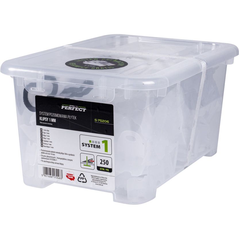STALCO PERFECT Klipsy do SYSTEMU 1 (250 szt.)