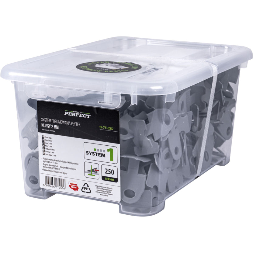 STALCO PERFECT Klipsy do SYSTEMU 1 (250 szt.)