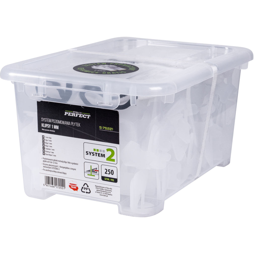 STALCO PERFECT Klipsy do SYSTEMU 2 (250 szt.)