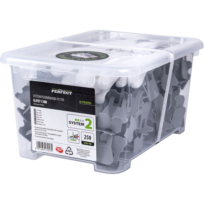 STALCO PERFECT Klipsy do SYSTEMU 2 (250 szt.)
