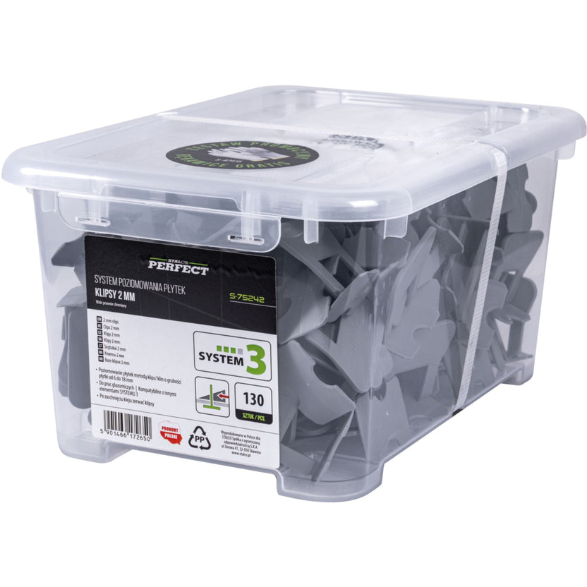 STALCO PERFECT Klipsy do SYSTEMU 3 (130 szt.)