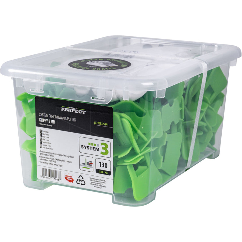 STALCO PERFECT Klipsy do SYSTEMU 3 (130 szt.)