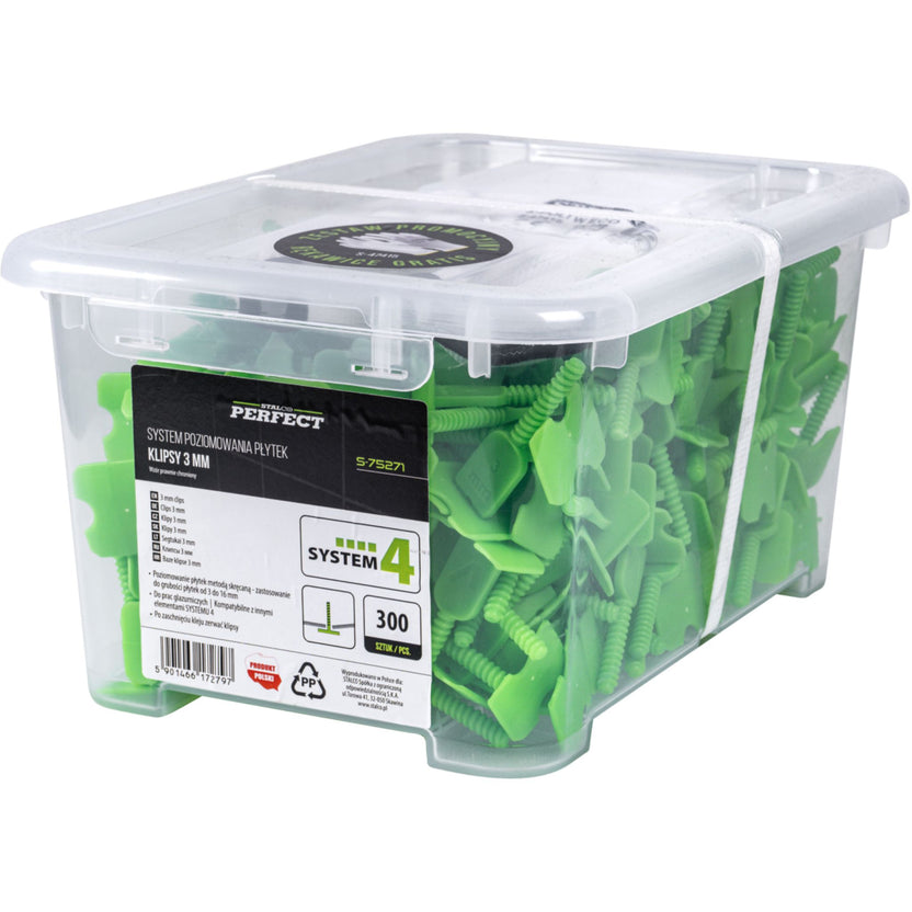 STALCO PERFECT Klipsy do SYSTEMU 4 (300 szt.)