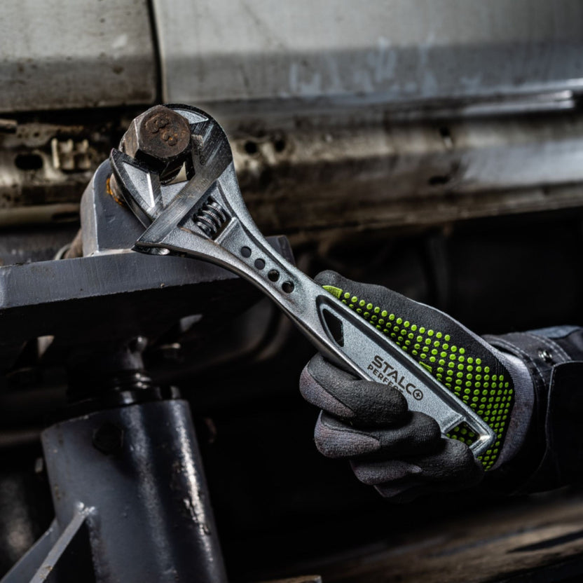 STALCO PERFECT Rękawice nylonowe "NITRILE FLEX DOTS"