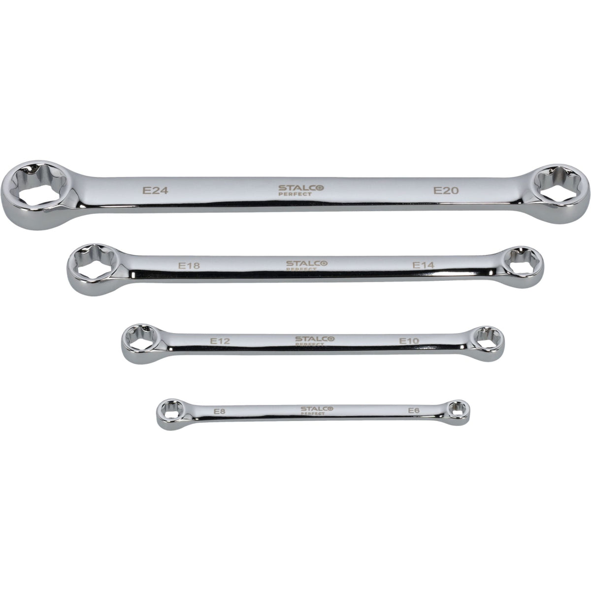STALCO PERFECT Zestaw kluczy oczkowych TORX (4 el.)