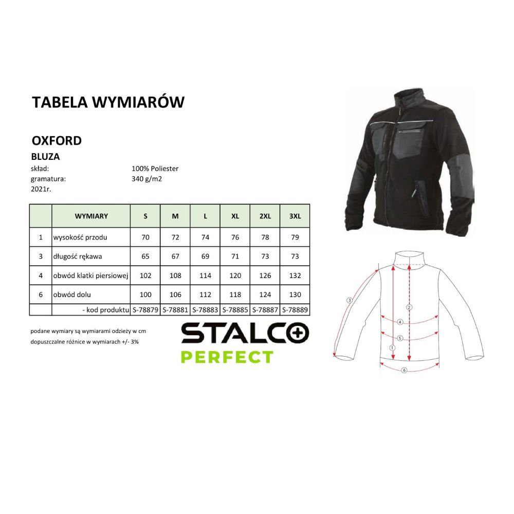 Bluza polarowa męska "OXFORD" | STALCO PERFECT