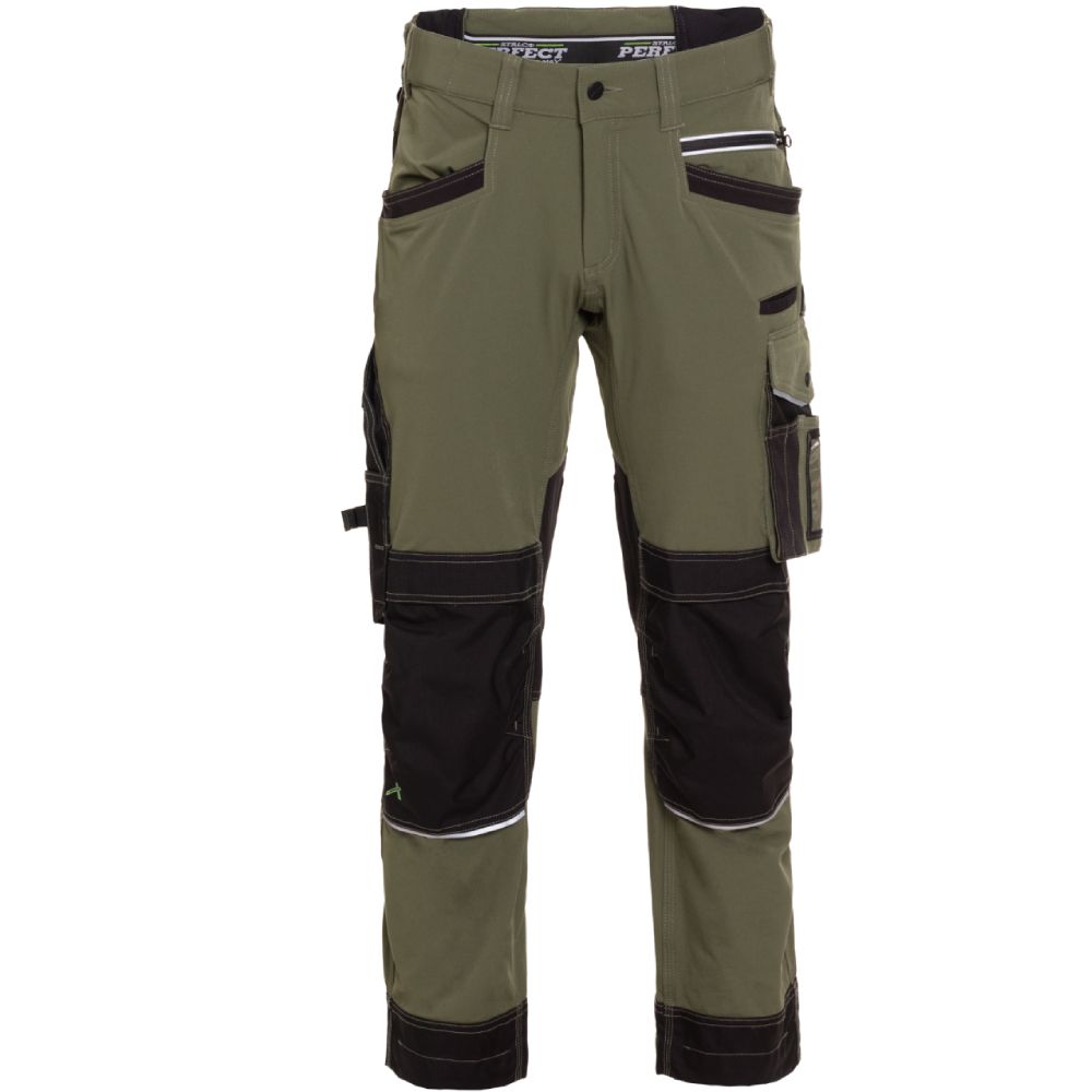 STALCO PERFECT Spodnie robocze "STRETCH LINE" Oliwkowy