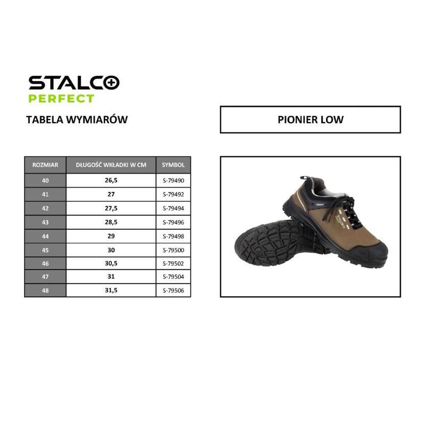 STALCO PERFECT Trzewik skórzany "PIONIER" LOW S3S