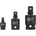 STALCO PERFECT Zestaw przegubów kulistych udarowych 1/4"+3/8"+1/2" (3 el.)