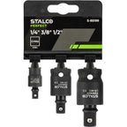 STALCO PERFECT Zestaw przegubów kulistych udarowych 1/4"+3/8"+1/2" (3 el.)