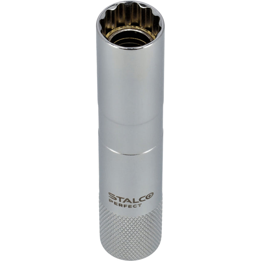STALCO PERFECT Nasadka do świec dwunastokątna magnetyczna 3/8" 14mm CrV